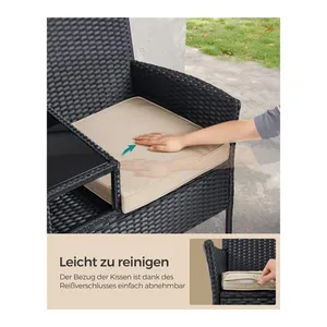 Bild von Balkonmöbel aus PE-Polyrattan mit Tisch, SONGMICS Gartenmöbel - GGF022B02