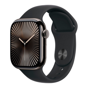 Bild von Apple Watch Series 10 4G 42mm Titan Schiefer Sportarmband Schwarz M/L