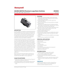 Bild von Honeywell SPS BZ-7RW82132T-S Schnappschalter – Zuverlässigkeit und Qualität
