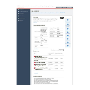 Bild von Honeywell SPS BZ-R169-P5 Schnappschalter