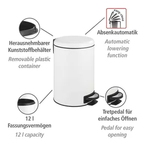 Bild von WENKO Kosmetik Treteimer Mod. Leman – Der stilvolle Abfallsammler für Ihr Bad