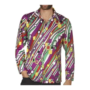 Bild von Metamorph T-Shirt 70er Hemd Stripes Herrenhemd für die Schlagerdisco