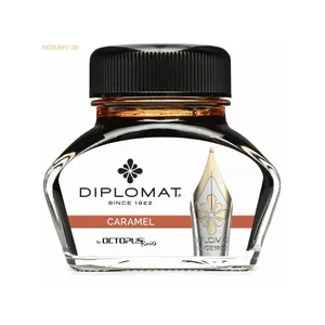 Bild von DIPLOMAT - Tinte im Glas 30 ml, Diplomat Tintenglas Karamell Braun 30ml