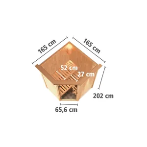 Bild von Karibu Sauna Nanja 151 x 151 m – Die platzsparende Wellness-Oase