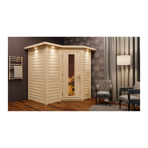 Bild von Karibu Massivholzsauna 'Perla 1' – Wellness für Zuhause