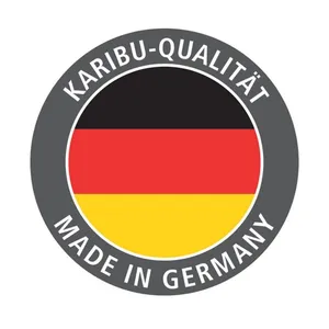 Bild von Karibu Elementsauna 'Carolina' naturbelassen mit Kranz und Energiespartür 210 x 184 x 202 cm
