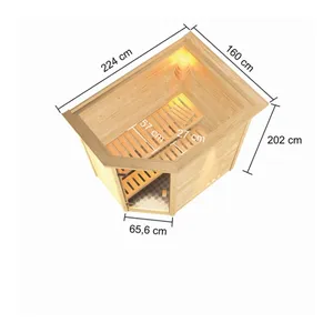 Bild von Karibu Massivholzsauna 'Imelda' - Der perfekte Rückzugsort für Wellness-Fans