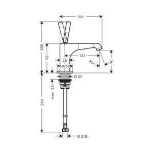 Bild von hansgrohe Axor Citterio E Standventil ohne Ablaufgarnitur