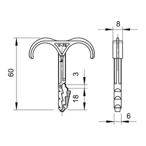 Bild von OBO Bettermann Vertr Steckschelle, doppel 2x4-12mm 1974 2X4-12 - 2197855