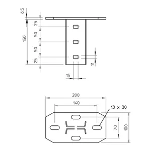 Bild von OBO Bettermann Vertr Kopfplatte f.IS 8-Stiel KI 8 FT - 6347053