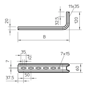 Bild von OBO Bettermann Vertr TP-Stiel/Ausleger 245mm TPSA 245 FS - 6364209