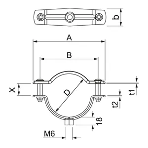 Bild von OBO Bettermann Vertr Abstandschelle mit Gewindeanschluss ASG 732 25 G - 1362424