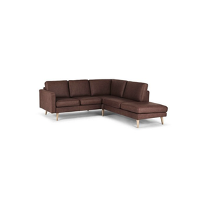 Bild von Natur24 Ledersofa Palm Ecksofa 213x196 cm in Braun