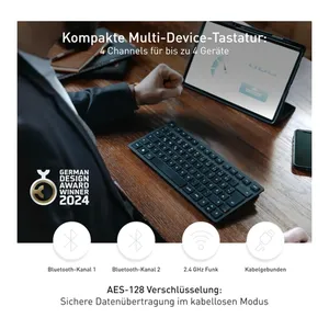 Bild von CHERRY KW 9200 MINI, Kompakte Multi-Device-Tastatur, UK-Layout
