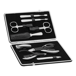Bild von Becker Erbe Solingen Carbon 9492 Maniküre-Etui 9-teilig schwarz