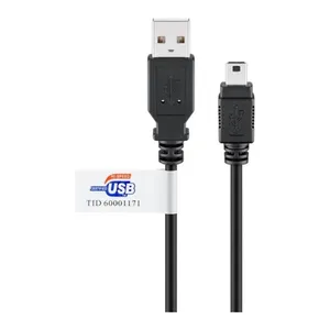 Bild von Goobay USB 2.0 Hi-Speed Kabel USB A auf Mini USB 1,8m [USB 2.0-Stecker (Typ A) > USB 2.0-Mini-Stecker (Typ B, 5-Pin)]