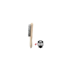Bild von KS Tools Autowaschbürste Edelstahl Handdrahtbürste 4-reihig 201.2306-E