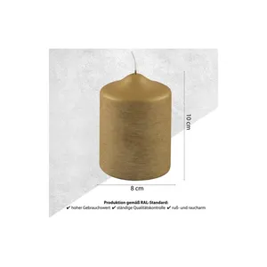 Bild von Fink Kerze/Candle, gebürstet, Stumpenkerze, Höhe 10cm