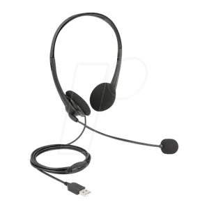 Bild von Delock USB Stereo Headset mit Lautstärkeregler – EAN 4043619271795