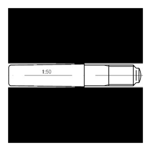 Bild von DIN 258 Stahl Kegelstifte mit Gewindezapfen – Abmessung 16x140