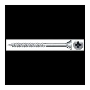 Bild von Fischer 551208 Spanplattenschrauben 5mm 25mm Kreuzschlitz Pozidriv galvanisch verzinkt