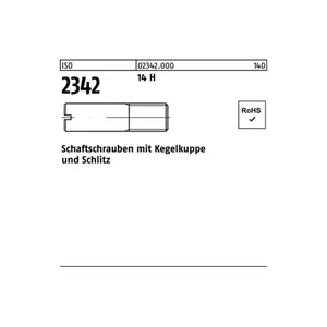Bild von Schaftschraube M 3 x 12 ISO 2342 mit Kegelkuppe/Schlitz