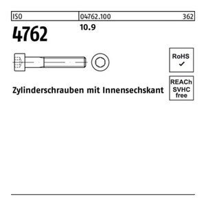 Bild von Zylinderschraube mit Innensechskant ISO 4762 aus Stahl