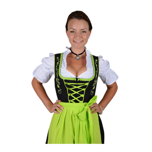 Bild von Midi Dirndl Laura in Schwarz und Grün von Edelnice