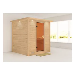Bild von Karibu Sauna Menja, BxTxH: 224 x 210 x 206 cm, 40 mm, (Set) ohne Ofen