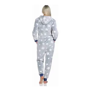 Bild von Normann Damen Schlafanzug Jumpsuit Overall in Sterneoptik