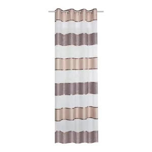 Bild von Home Wohnideen Ösenschal Querstreifen 145 x 140 cm Cappuccino