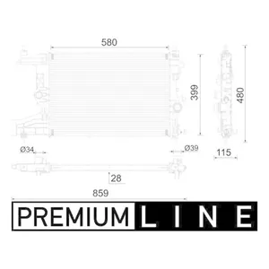 Bild von MAHLE ORIGINAL CR 2116 000P Kühler für OPEL Fahrzeuge