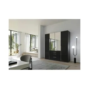 Bild von Drehtürenschrank Port Talbot - Schwarz