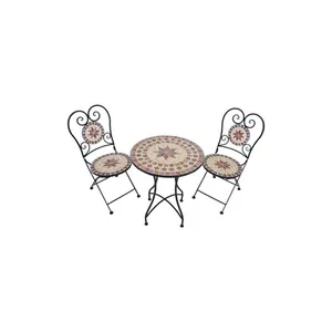 Bild von Gravidus 3-teiliges Balkon-Set mit dekorativem Mosaik