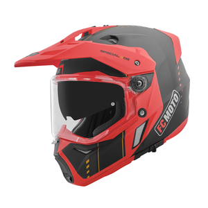 Bild von FC-Moto Merkur Pro Air Enduro Helm - Schwarz-Rot, Größe L