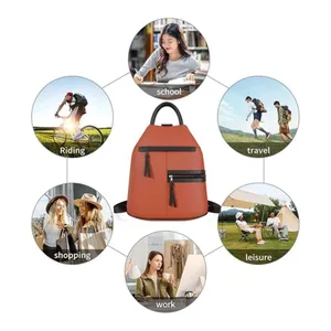 Bild von KMISSO Stilvoller Damen Shopper Rucksack Veganes-Leder 30606 Pink