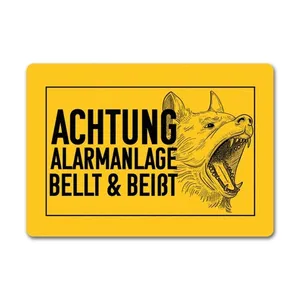 Bild von speecheese Fußmatte Achtung Alarmanlage – Die witzige Fußmatte für Hundeliebhaber