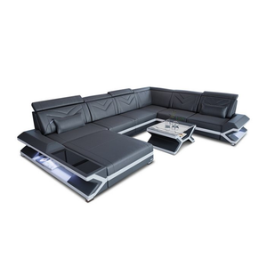 Bild von Sofa Dreams Wohnlandschaft Ledercouch Sofa Leder Napoli XXL U Form