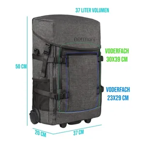 Bild von normani Reisetasche Rucksack mit Trolleyfunktion und kleinem Rucksack