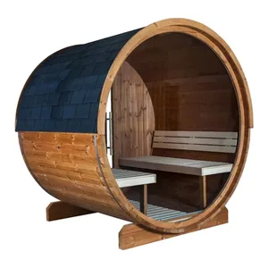 Bild von Sentiotec Sauna Komplettset Kaski 180 View | Scandia Next Combi | 4 Pers.