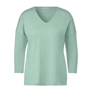 Bild von Cecil Damen 3/4 Arm Pullover Oversized V-Neck salvia green melange M