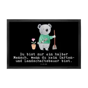 Bild von Mr. & Mrs. Panda Fußmatte Garten- und Landschaftsbauer mit Herz