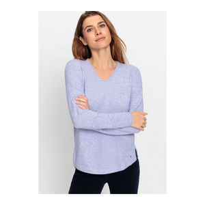 Bild von Olsen V-Ausschnitt-Pullover für Damen in Lila