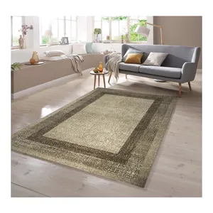 Bild von TeppichHome24 Teppich Designer Teppich mit Winchester Bordüre in Braun Beige Creme, rechteckig