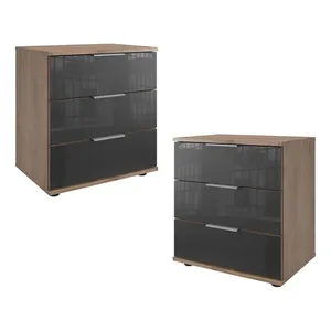 Bild von Lomadox Schlafzimmer Nachttisch Nachtschrank 2er Set STRATFORD-43