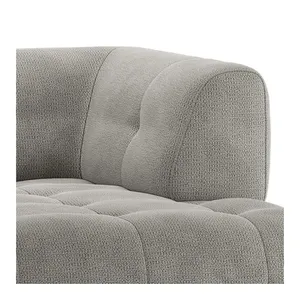 Bild von Blassgrünes Sofa Modul rechts aus Chenillegewebe mit Holzgestell