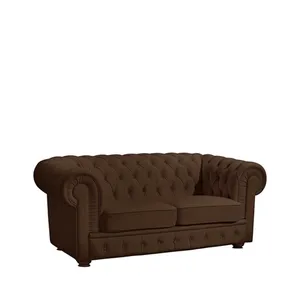 Bild von Chesterfieldsofa Braun aus Kunstleder - Möbel4Life