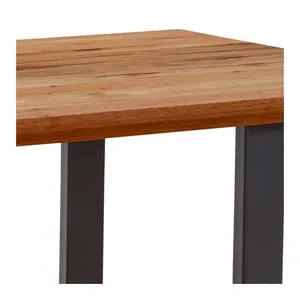 Bild von Holztisch massiv Zerreiche im Industrie und Loft Stil