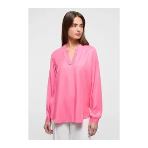Bild von ETERNA Loose Fit Bluse Langarm Offener Kragen in Rosa