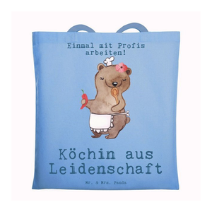 Bild von Mr. & Mrs. Panda Tragetasche Köchin Leidenschaft - Sky Blue